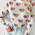 US Flag Heart Mock Neck Long Sleeve Bodysuit White