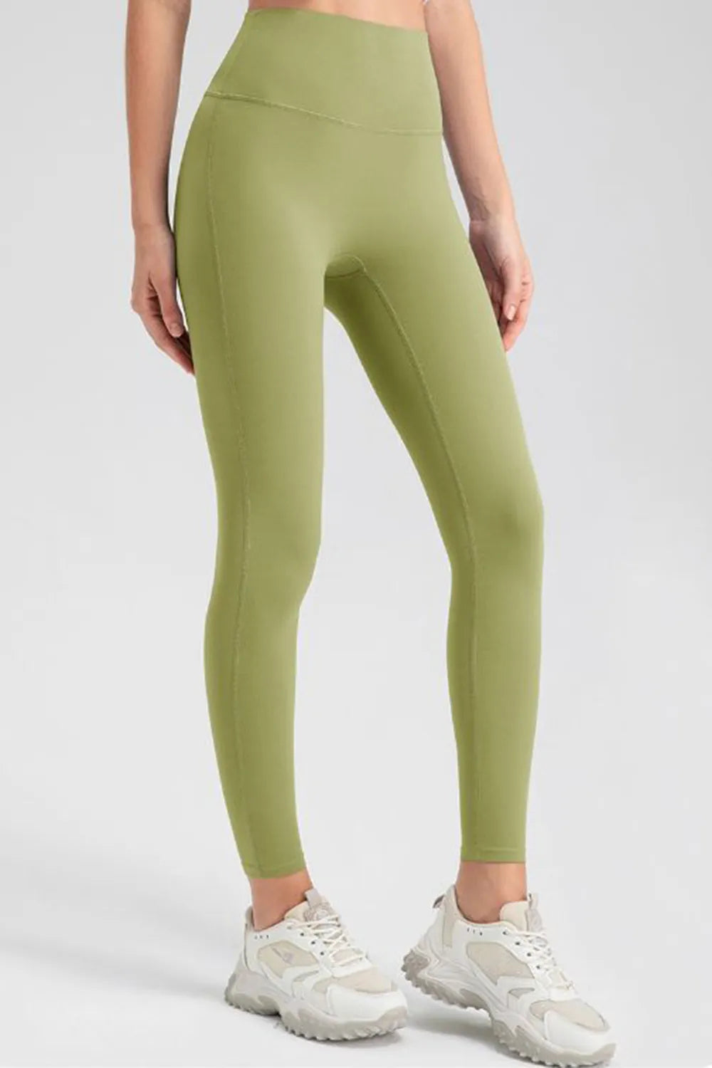High Waist Skinny Active Pants Olive