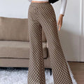 Plaid High-Waisted Wide Leg Pants