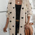 Heart Open Front Knit Cardigan Apricot