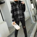 Plaid Zip-Up Collared Jacket