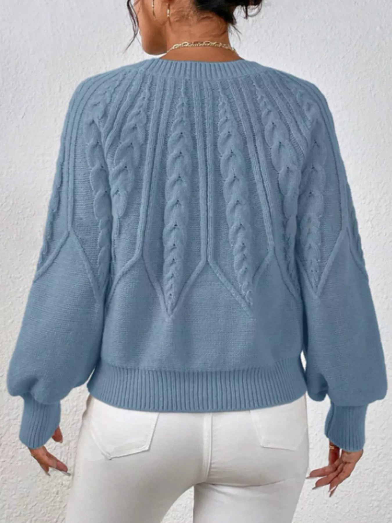 Cable Knit Long Sleeve Sweater