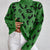 Leopard Mock Neck Sweater Green