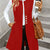 Button Up Longline Vest Coat Red