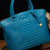 PU Leather Handbag Sky Blue One Size