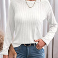 Textured Knit Long Sleeve T-Shirt