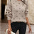 Polka Dot Long Sleeve Sweater Khaki