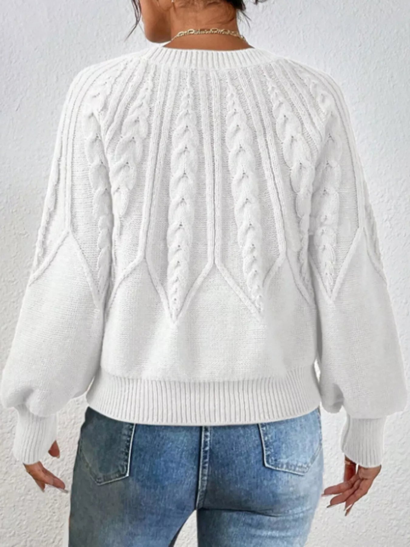Cable Knit Long Sleeve Sweater
