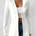 Single-Button Long Sleeve Blazer