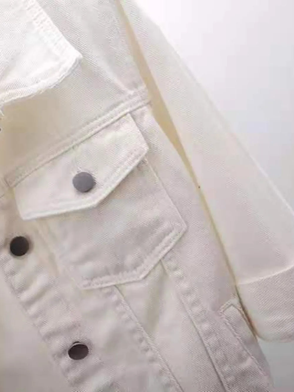 Full Size Cropped Denim Jacket Plus Size