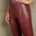 Ivy Lane PU High Waist Straight Pants