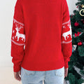 Christmas Reindeer Round Neck Sweater
