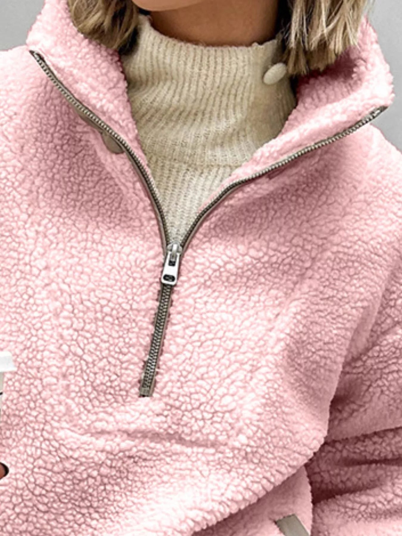 Sherpa Half Zip Sweatshirt