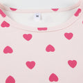 Heart Print Top and Shorts Loungewear Set