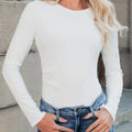 Ribbed Long Sleeve Fitted Bodysuit