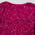 Sequin Surplice Long Sleeve Mini Dress