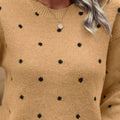 Polka Dot Round Neck Sweater