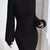 Turtleneck Ribbed Knit Sweater Dress Black
