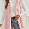 Cozy Sherpa Fleece Hooded Vest Coat