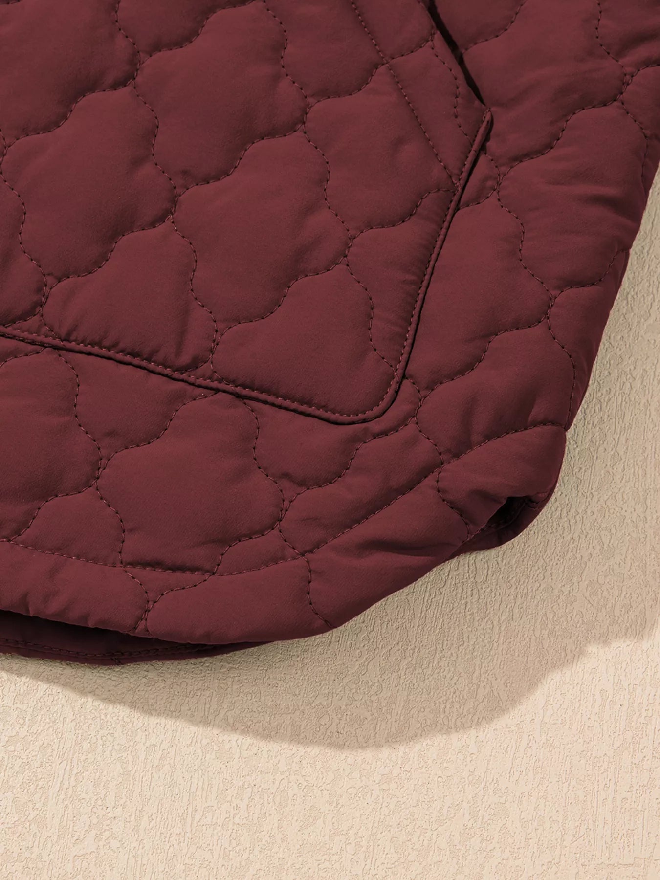 Quilted Snap Down Zip Up Vest Coat