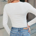 Ribbed Long Sleeve Fitted Bodysuit