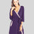 Tie Waist Surplice Neck Robe with Pockets Violet
