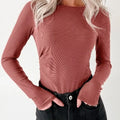 Ribbed Long Sleeve Fitted Bodysuit