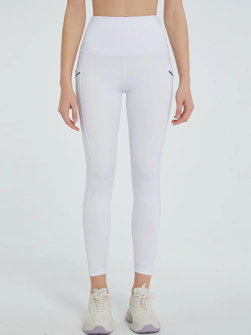 High Waist Active Leggings White