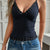 V-Neck Cami Top Dark Blue