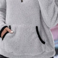 Full Size Cozy Fleece Quarter Zip Long Sleeve Sweatshirt Plus Size