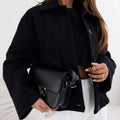 Button-Down Long Sleeve Outerwear Black