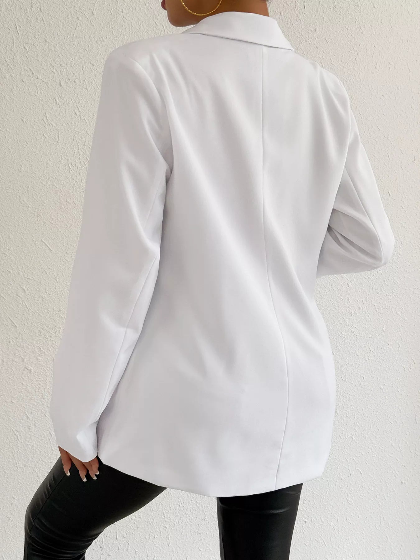 Lapel Collar Long Sleeve Blazer