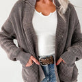 Mineral Wash Exposed Seam Patchwork Knit Open Sweater Cardigan