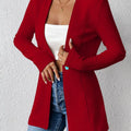 One Button Long Sleeve Blazer