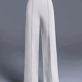 Wide Leg High Waist Pants White