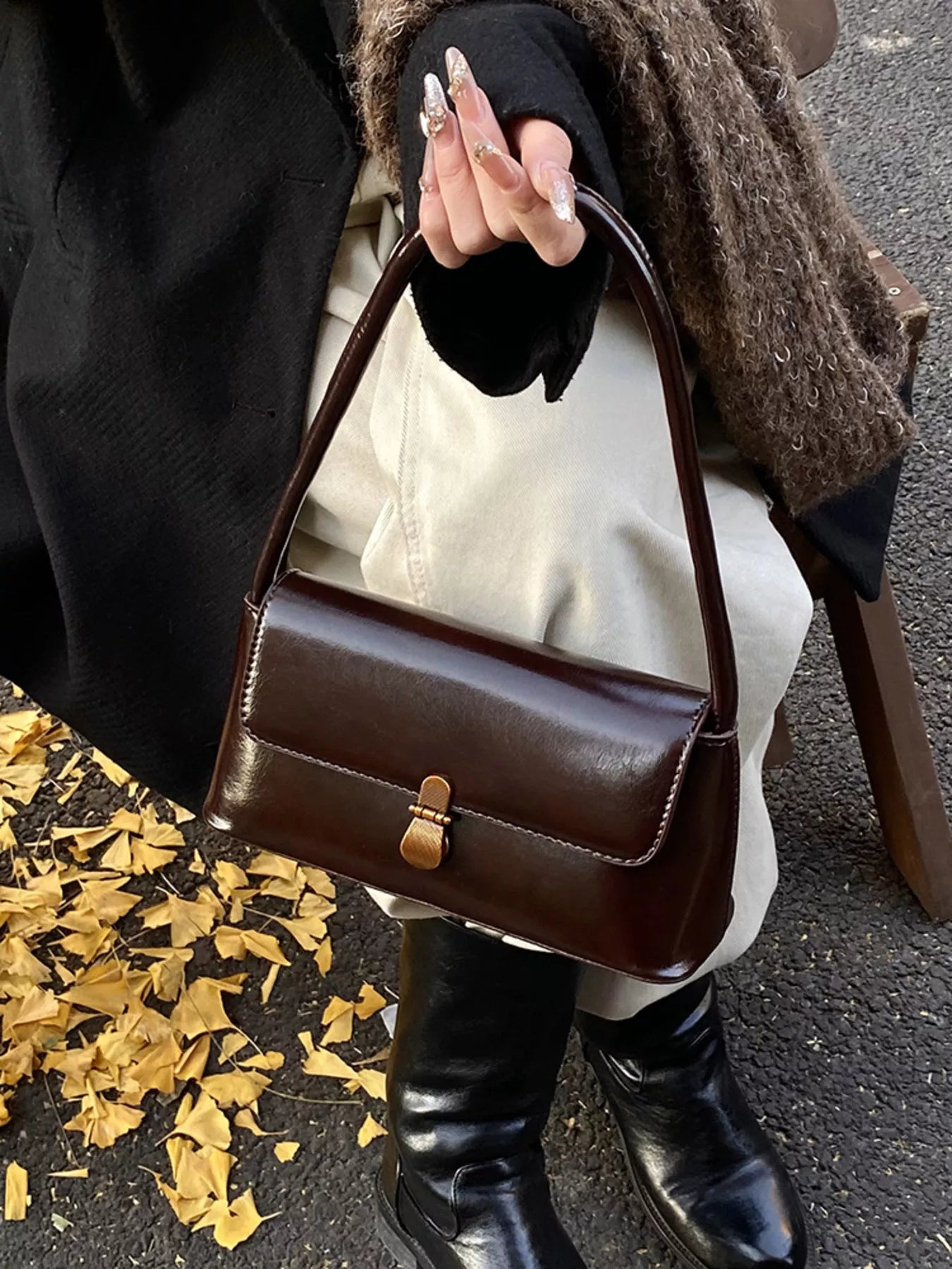 PU Leather Shoulder Bag