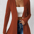 One Button Long Sleeve Blazer