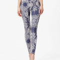 Printed Active High Waist Leggings French Blue