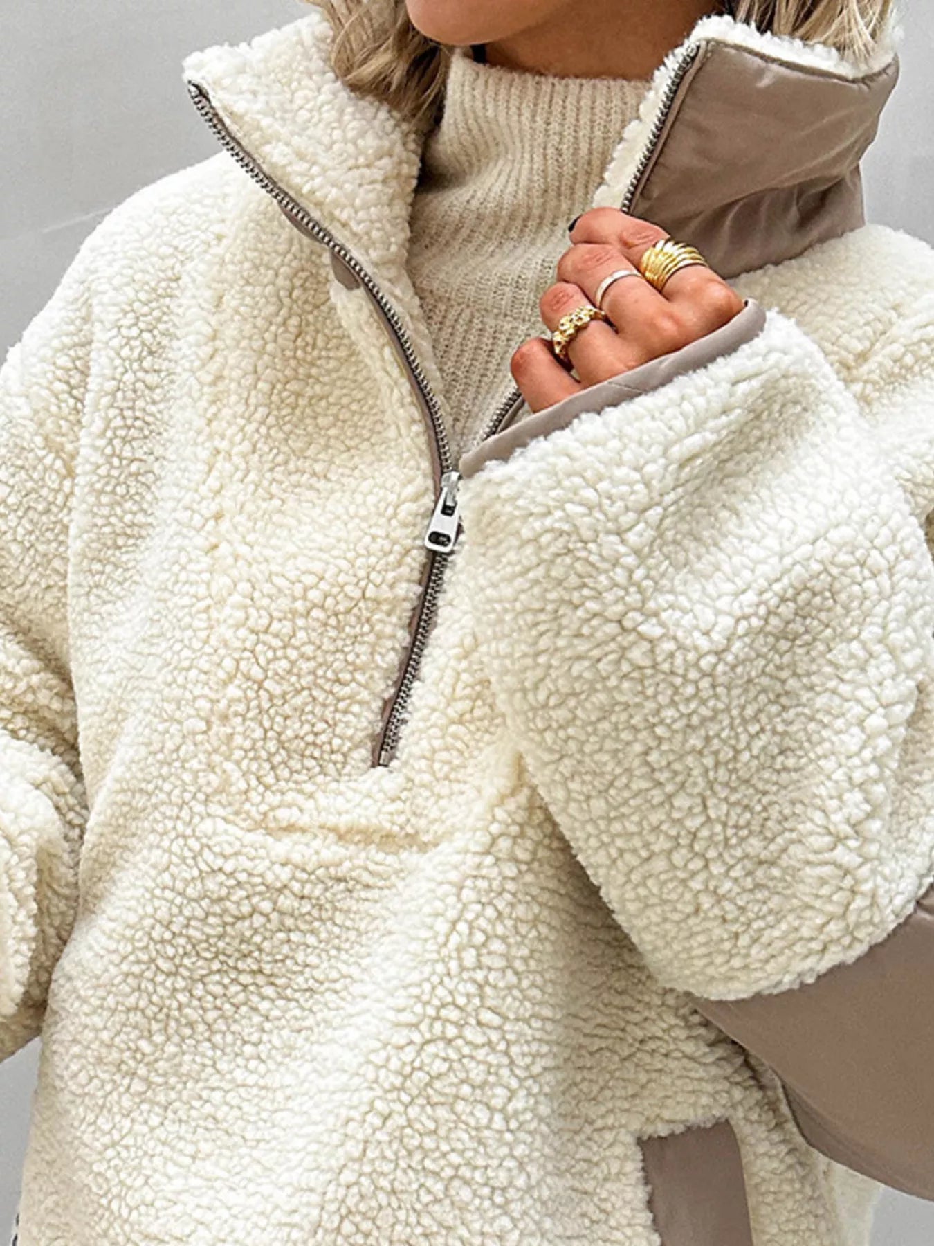 Sherpa Half Zip Sweatshirt