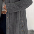 Full Size Fleece Button Up Hooded Outerwear Plus Size