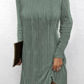 Casual Long Sleeve Hooded Knit Dress