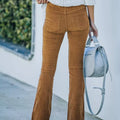 Full Size Corduroy Flare Pants Plus Size