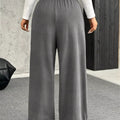 Full Size Drawstring Wide Leg Pants Plus Size