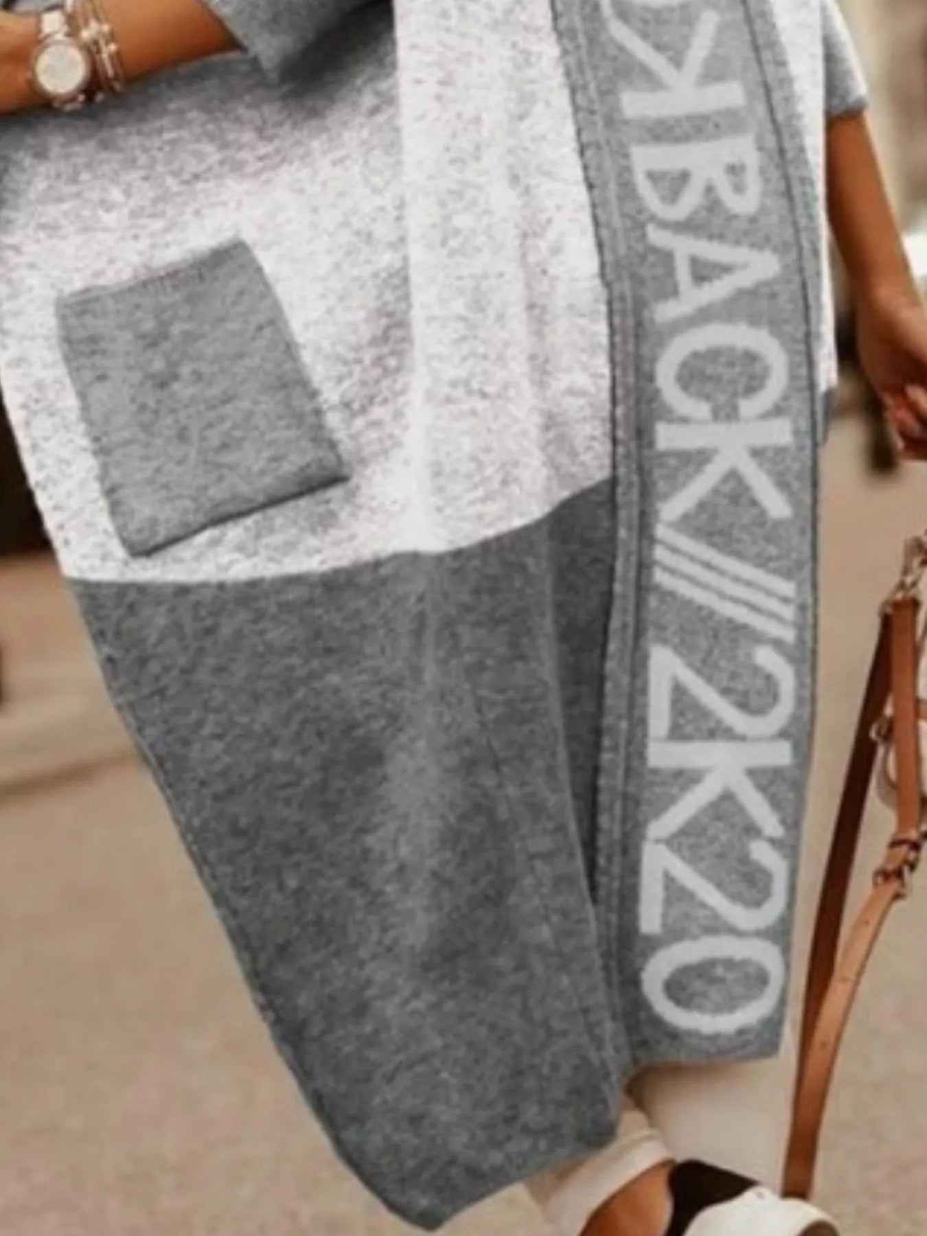 Full Size Hooded Color Block Open Front Cardigan Plus Size