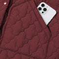 Quilted Snap Down Zip Up Vest Coat