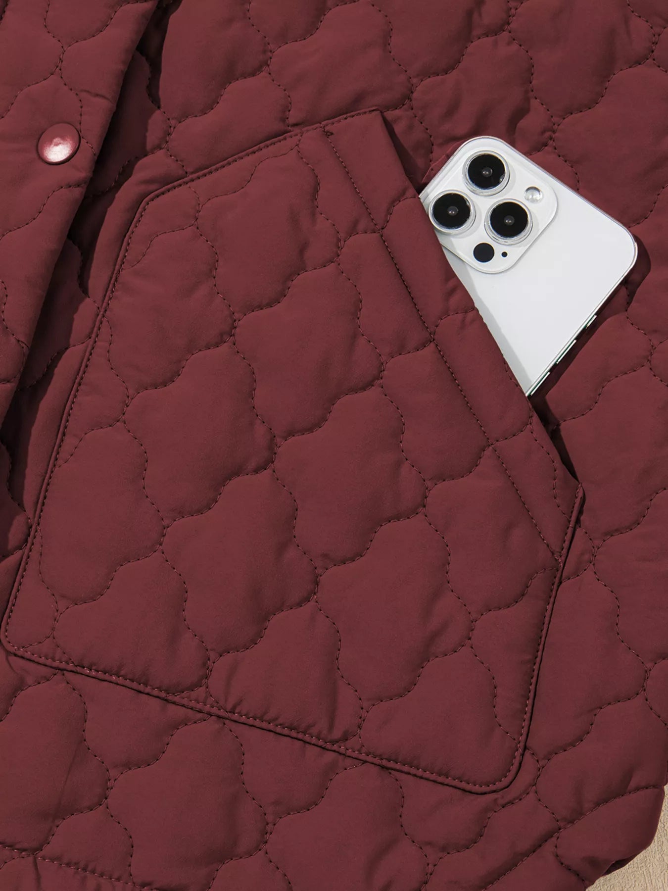 Quilted Snap Down Zip Up Vest Coat