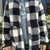 Double Take Full Size Plaid Long Sleeve Hooded Coat Black