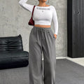 Full Size Drawstring Wide Leg Pants Plus Size