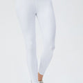 Wide Waistband Slim Fit Active Leggings White