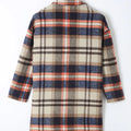 Plaid Longline Jacket with Pockets